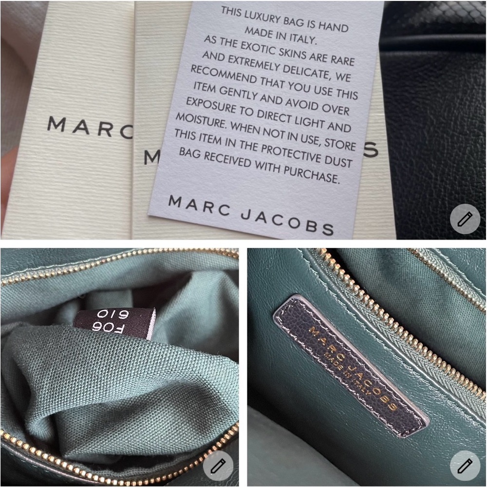 Marc Jacobs Snake Skin & Leather Karen Stam Kisslock Satchel Italy Y2K - Picture 9 of 16